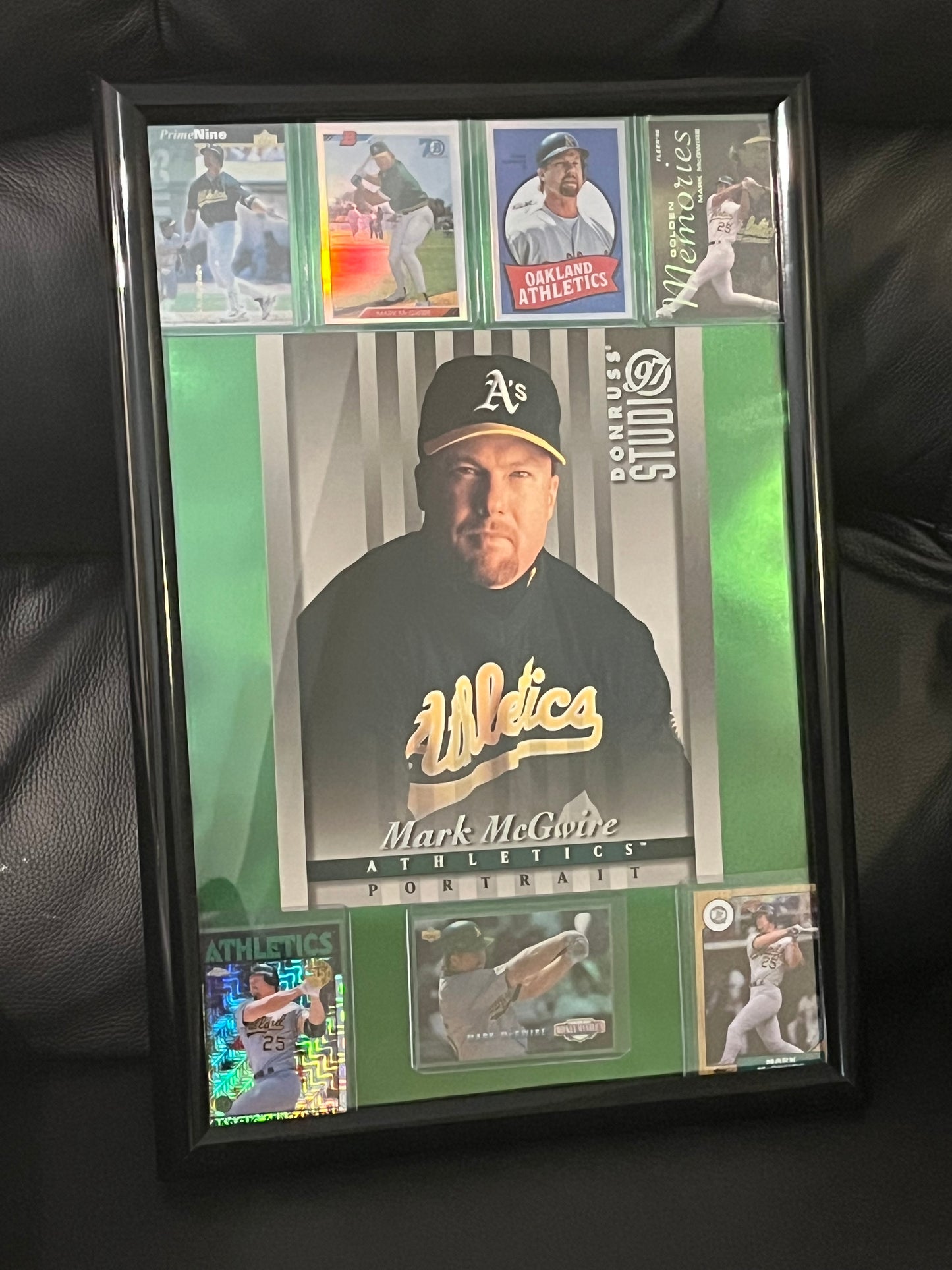 Mark McGwire Framed Sports Portrait with Trading Cards