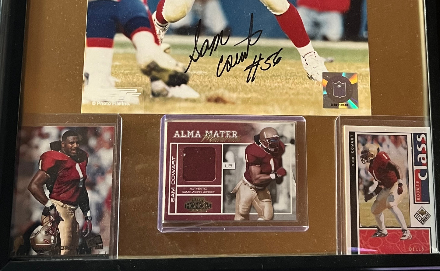 Autographed Sam Cowart Framed Sports Portrait