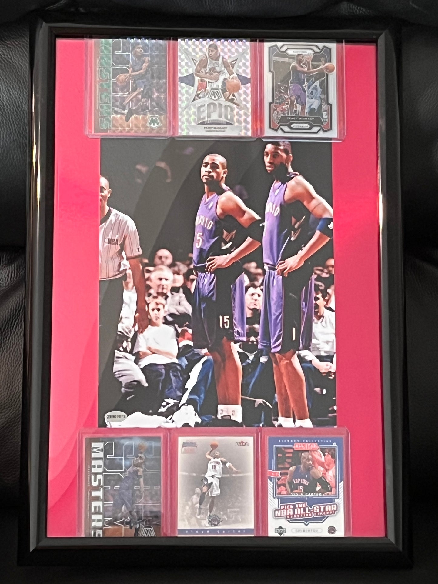 Vince Carter/ Tracy McGrady Duo Framed Sports Portrait with Trading Cards