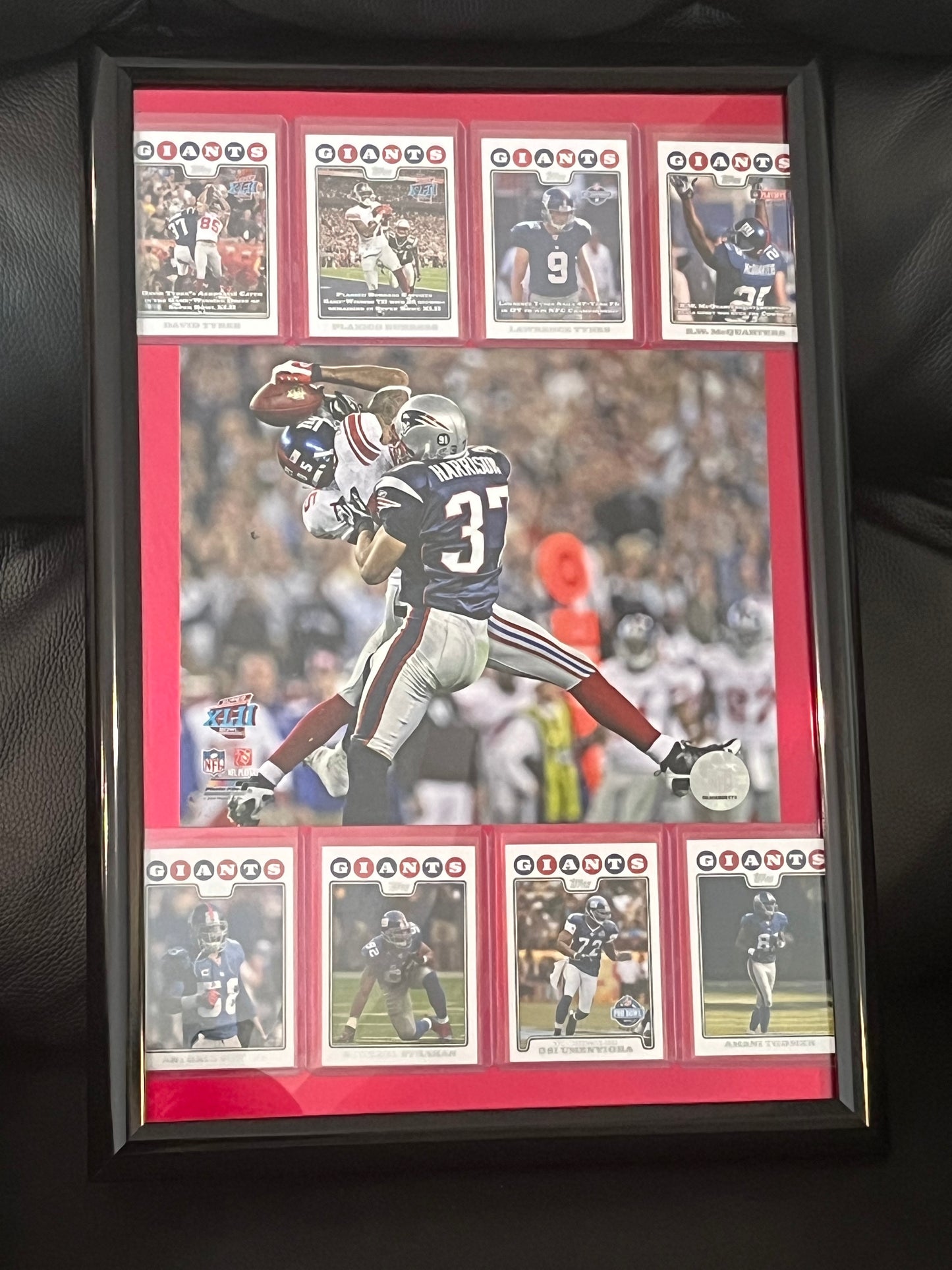 New York Giants Framed Sports Portrait with Trading Cards