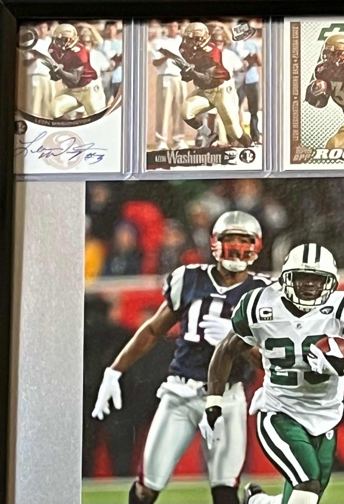 Autographed Leon Washington Framed Sports Portrait