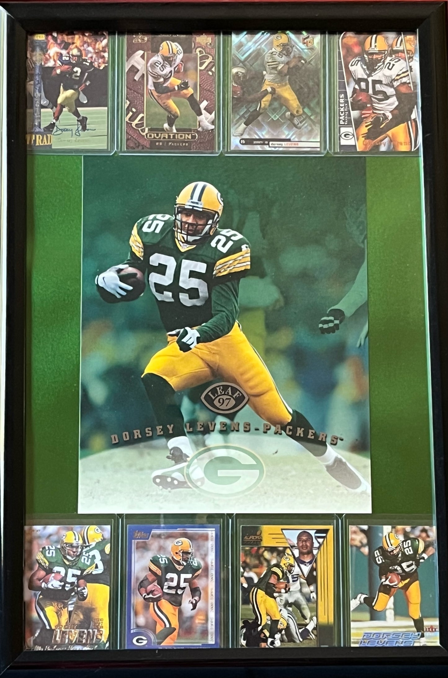 Autographed Dorsey Levens Framed Sports Portrait