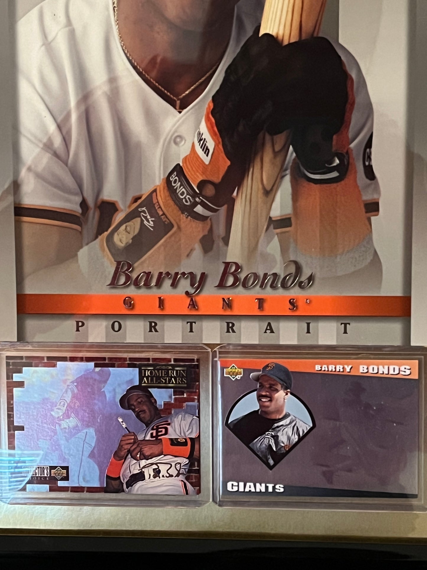 Barry Bonds Framed Sports Portrait with Trading Cards
