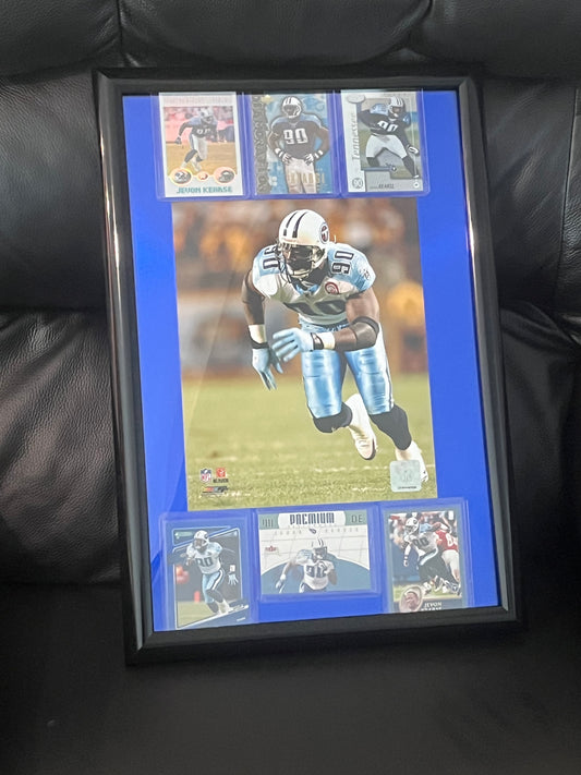Jevon Kearse Framed Sports Portrait with Trading Cards