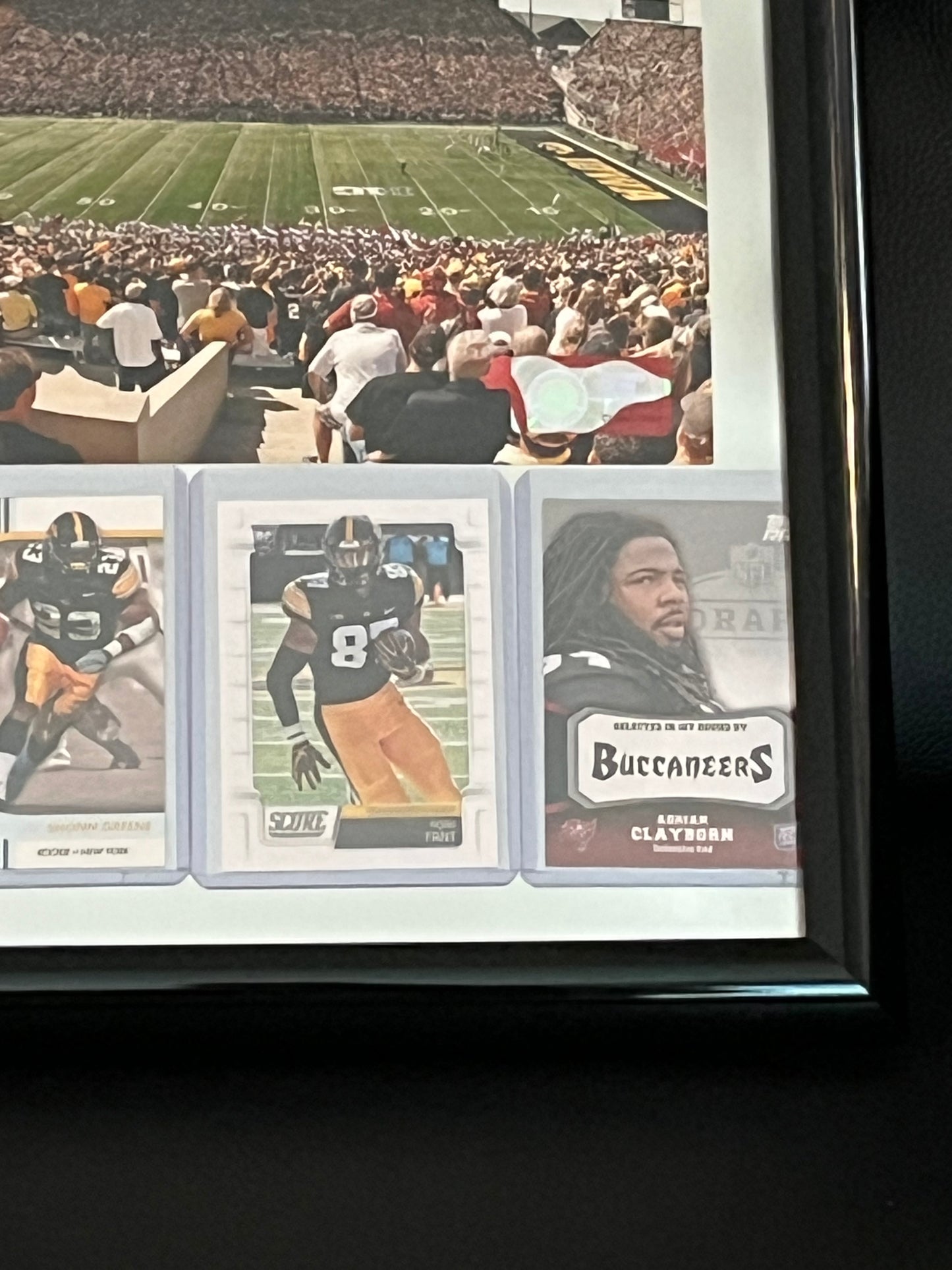Iowa Framed Sports Portrait w Trading Cards