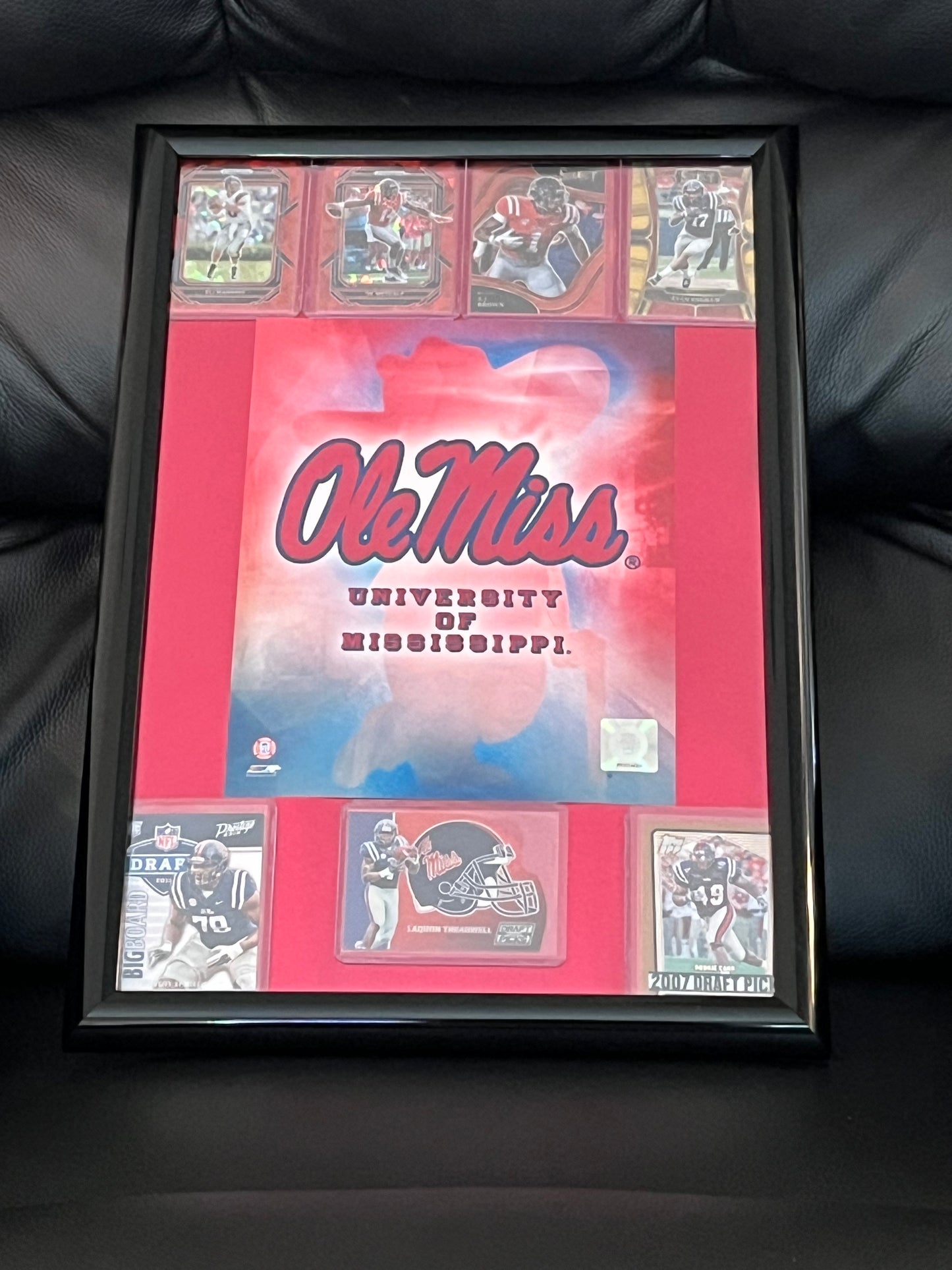 University of Mississippi (Ole Miss) Framed Sports Portrait w Trading Cards