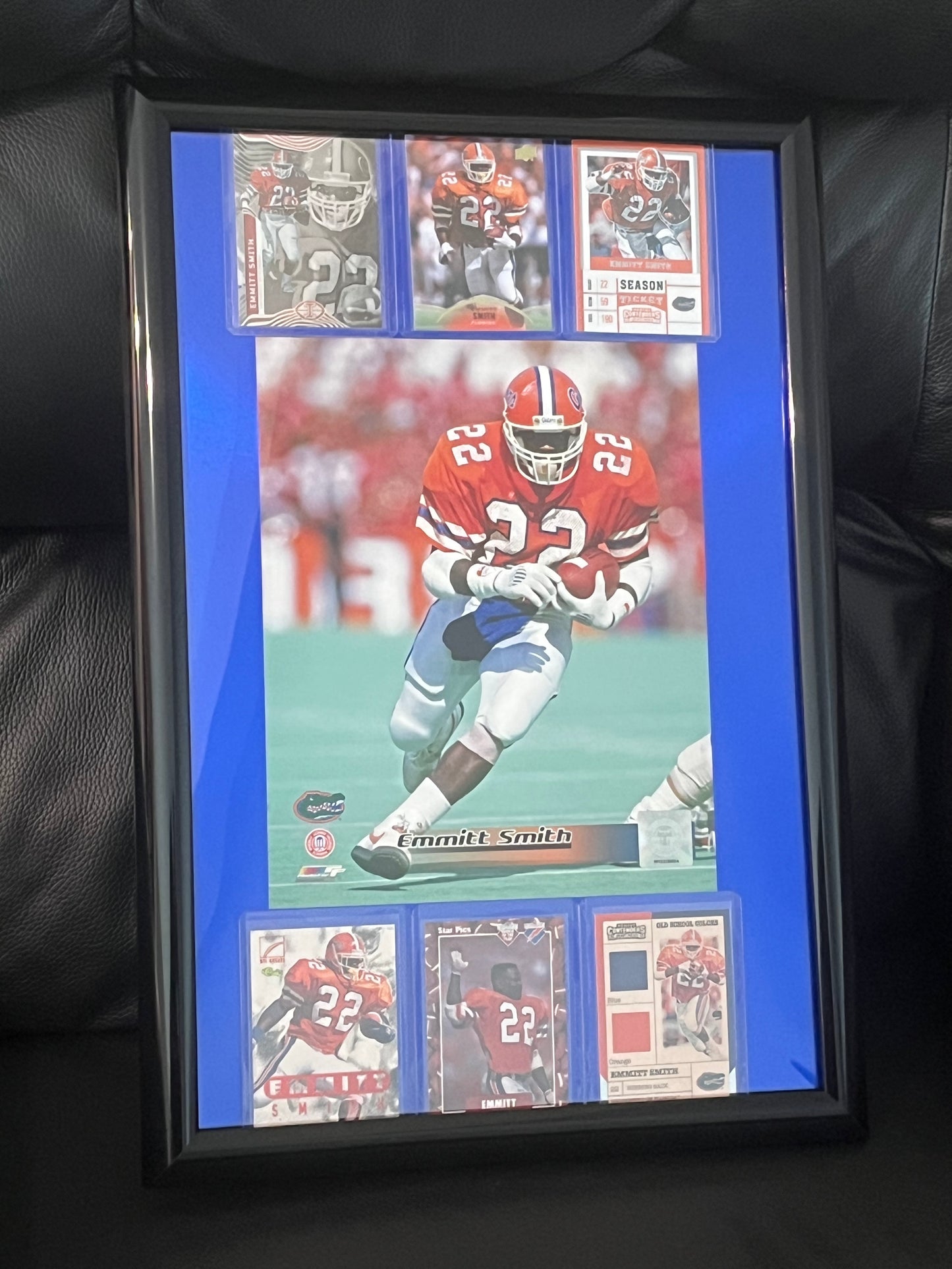 Emmitt Smith UF Framed Sports Portrait with Trading Cards