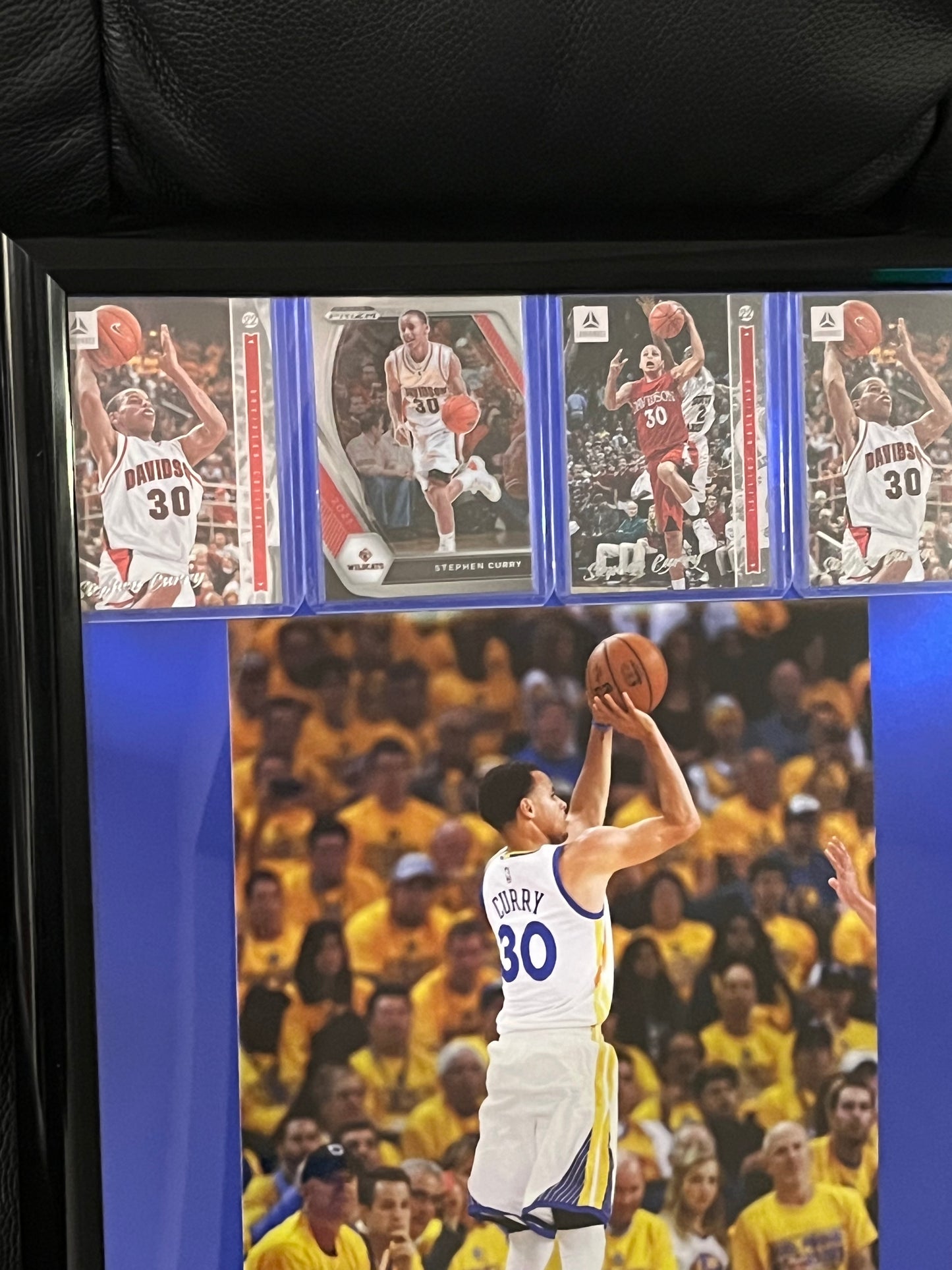 Stephen Curry Framed Sports Portrait with Trading Cards