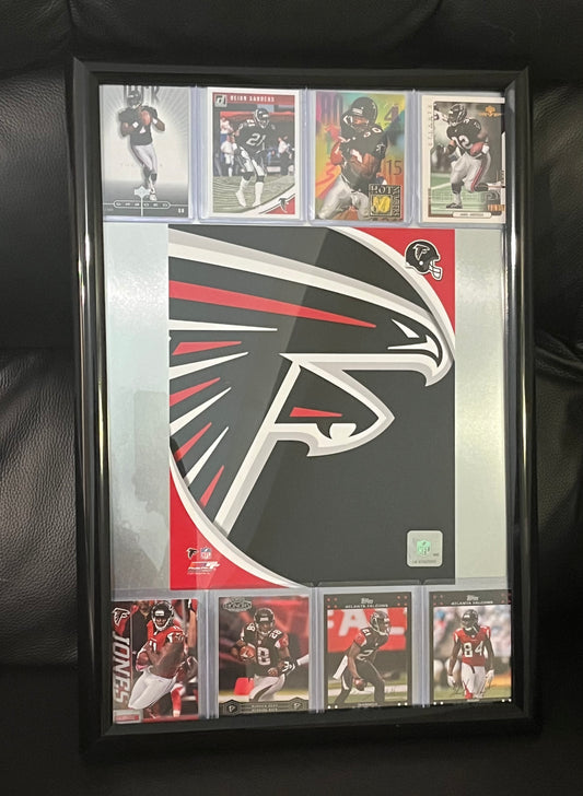 Atlanta Falcons Framed Sports Portrait with Trading Cards