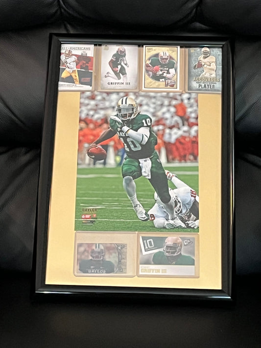 Robert Griffin III Framed Sports Portrait w Trading Cards