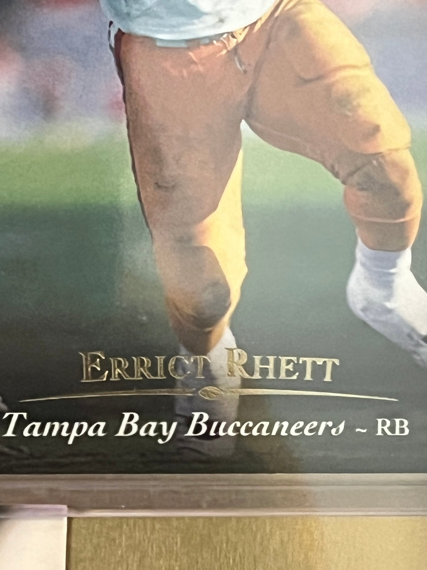 Autographed Erriot Rhett Framed Sports Portrait with Trading Cards